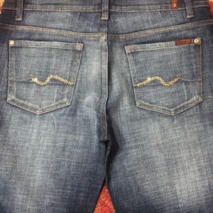 7 for all mankind size 36 jeans rhinestone pocket